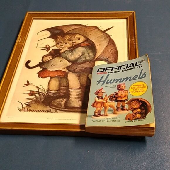 Hummel Framed Art Print with Gold Frame 1983 Official Price Guide to Hummel's - Picture 1 of 11